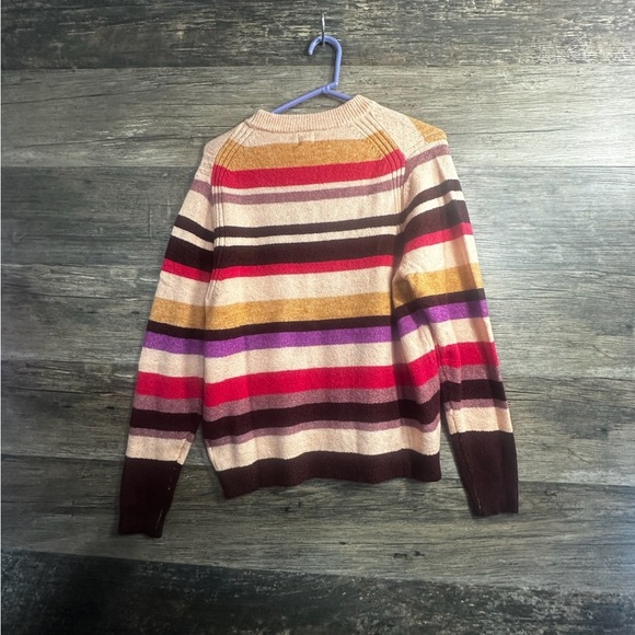a new day Pink and Red  Striped Crew Neck Sweater - Picture 2 of 8